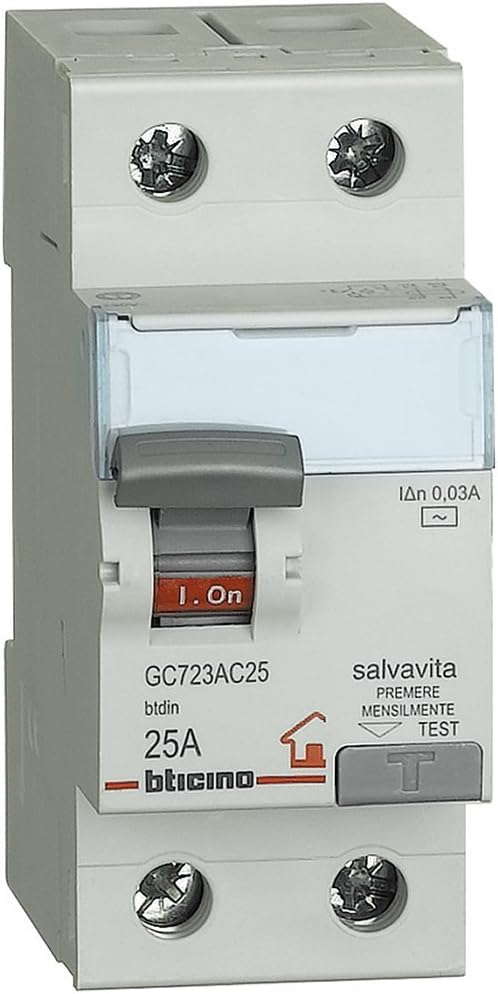 BTICINO DIFFERENZIALE PURO SALVAVITA GC723AC25 BTICINO DIFFERENZIALE PURO SALVAVITA GC723AC25